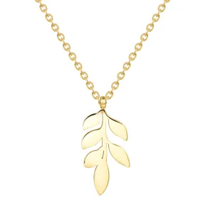 Pretty Leaf Necklace Gold