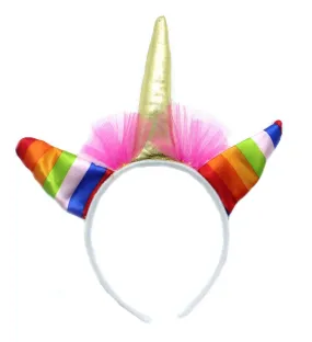 Rainbow Fringe Unicorn Headband