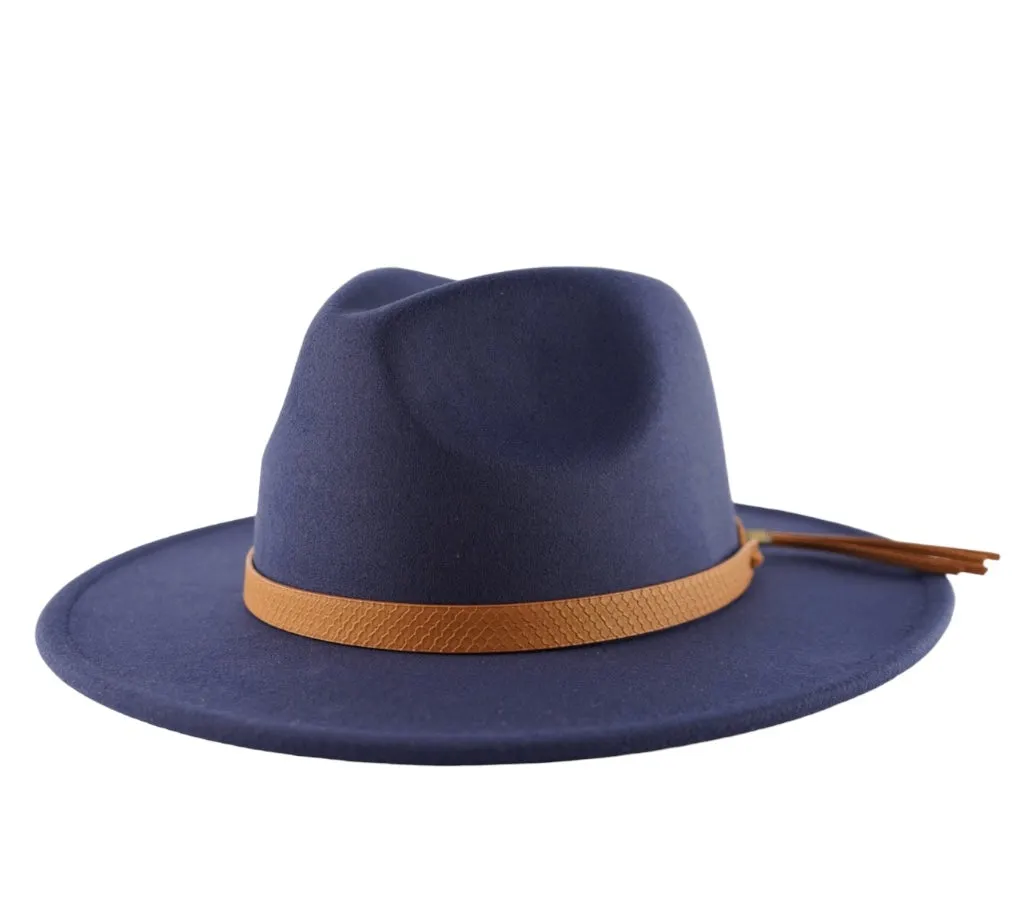 Rivet Fedora - Navy Blue