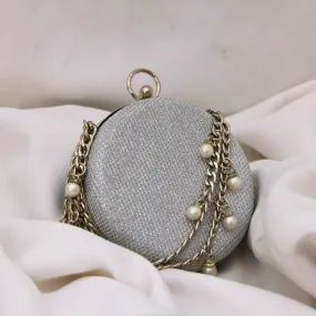 Silver Round Clutch