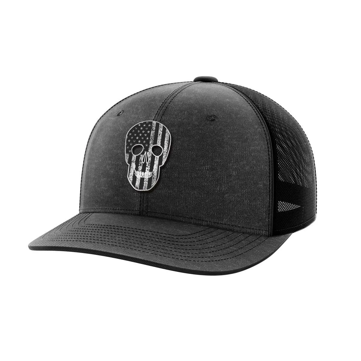 Skull Flag Black Patch Hat