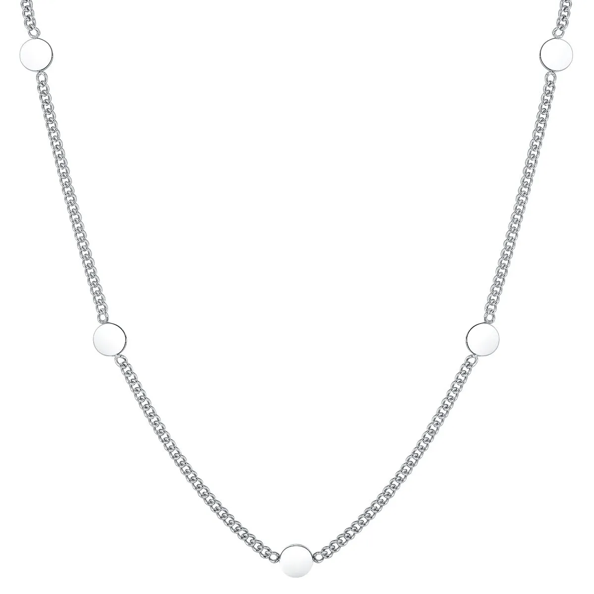 Small Circle Necklace Silver