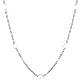 Small Circle Necklace Silver