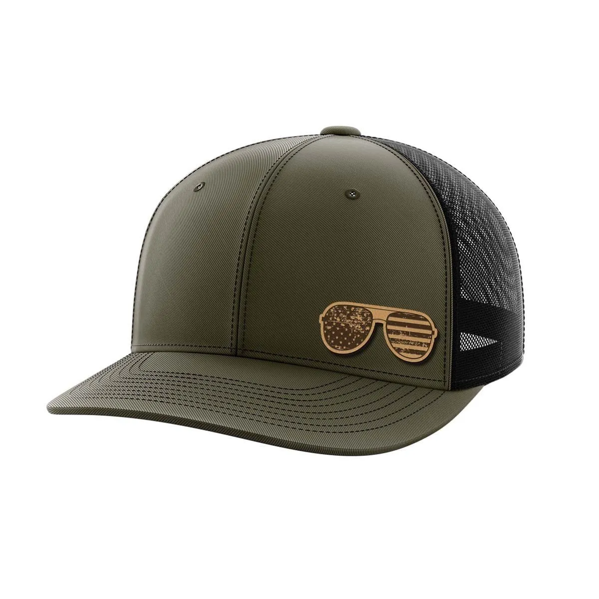 Sunglasses Leather Patch Hat