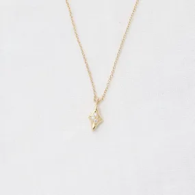 Tri-Star Diamond Delicate Necklace