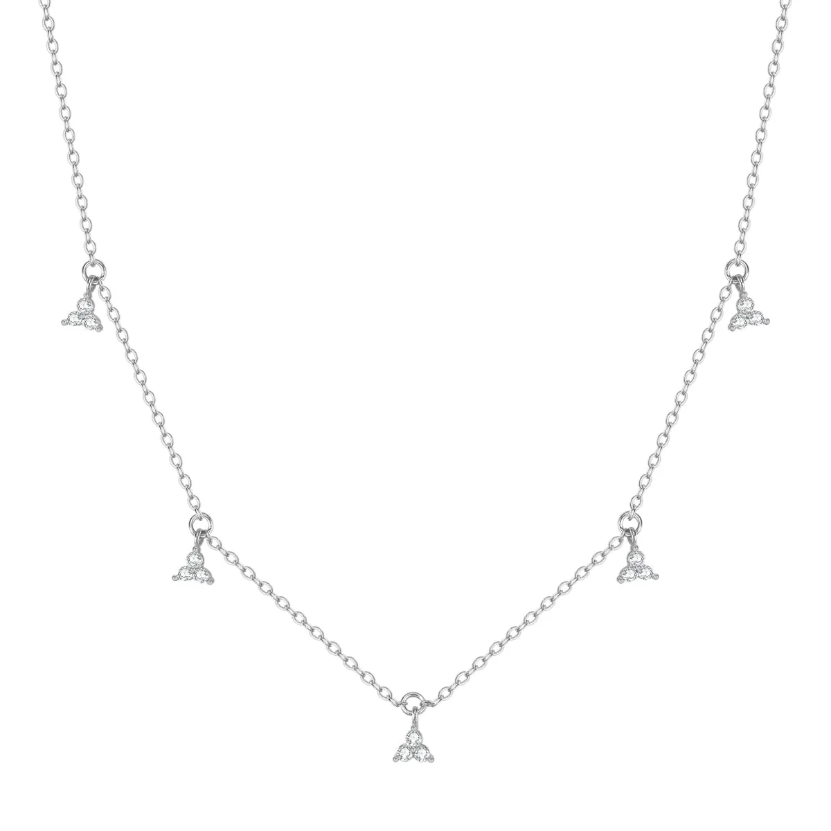 Trinity Charm Necklace Sterling Silver