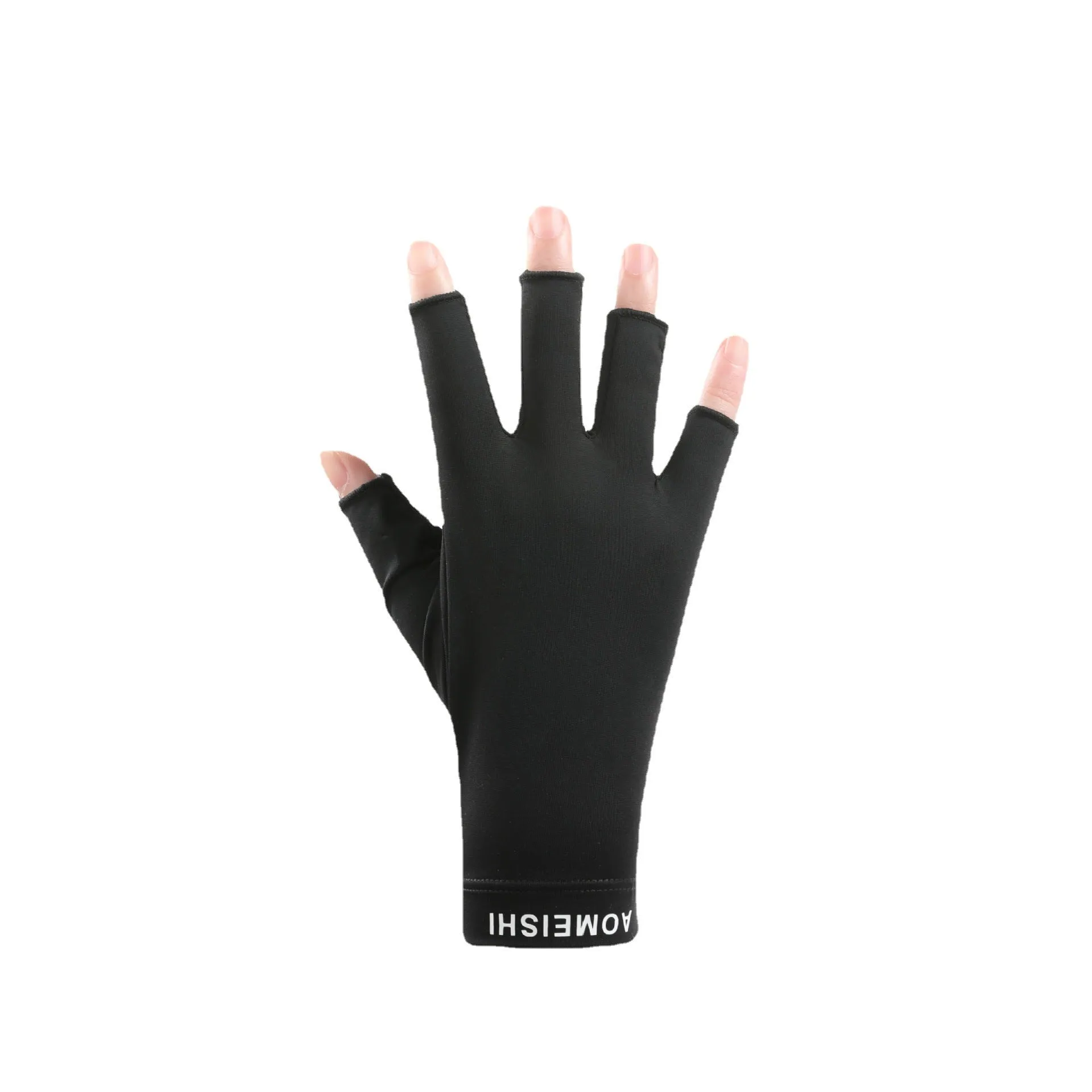 Women's Fashionable Simple Sunscreen Ice Silk Gloves