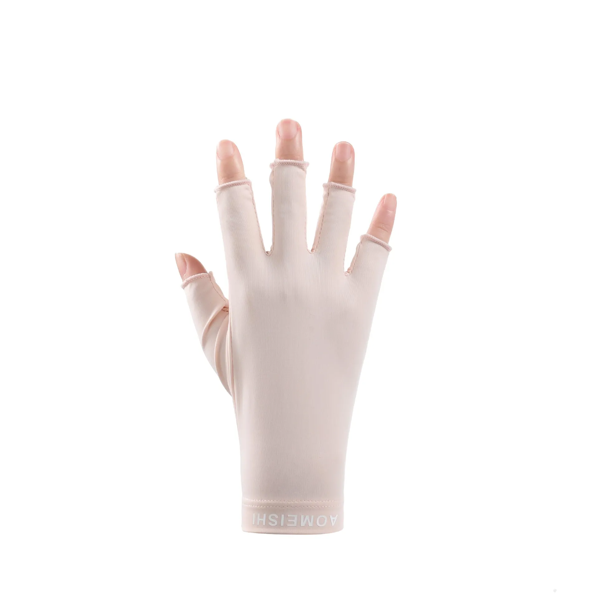 Women's Fashionable Simple Sunscreen Ice Silk Gloves