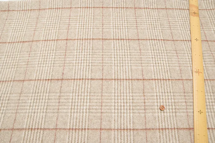 Wool Shaggy Check Fabric